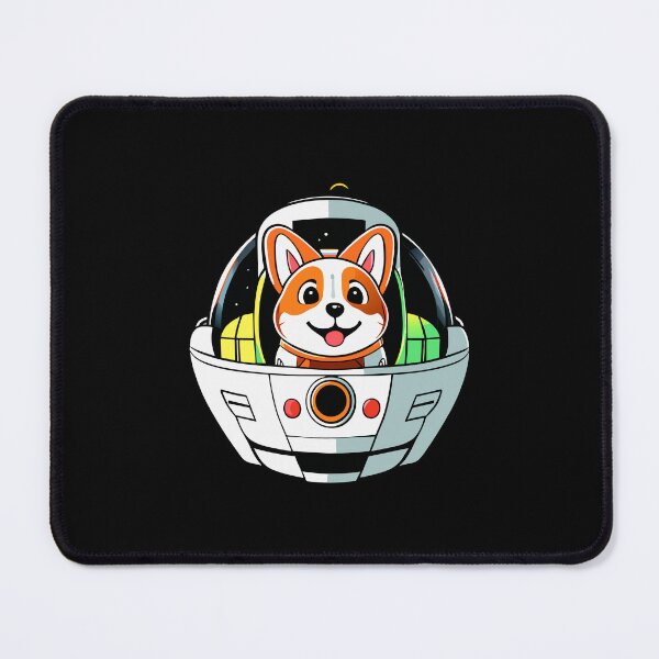 Item preview, DOGRANAUT cute puppy dog in space flying saucer spaceship funny martian designed and sold by w1ckerman.