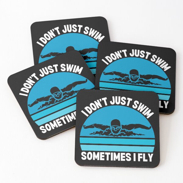 Item preview, I don't just swim sometimes I fly - butterfly swimmer designed and sold by EvergreenWhimsy.