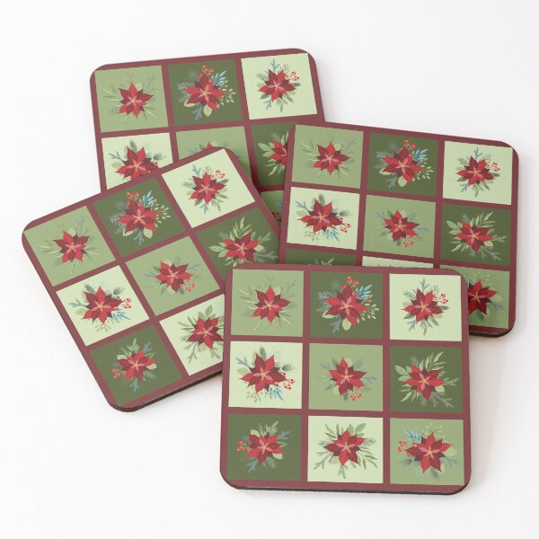 Item preview,  Patchwork Poinsettias designed and sold by HolidayBug.