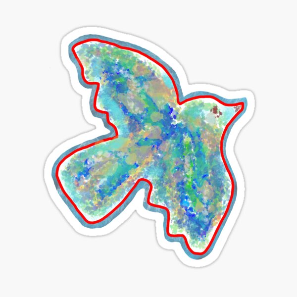 Awesome multicolor bird Sticker