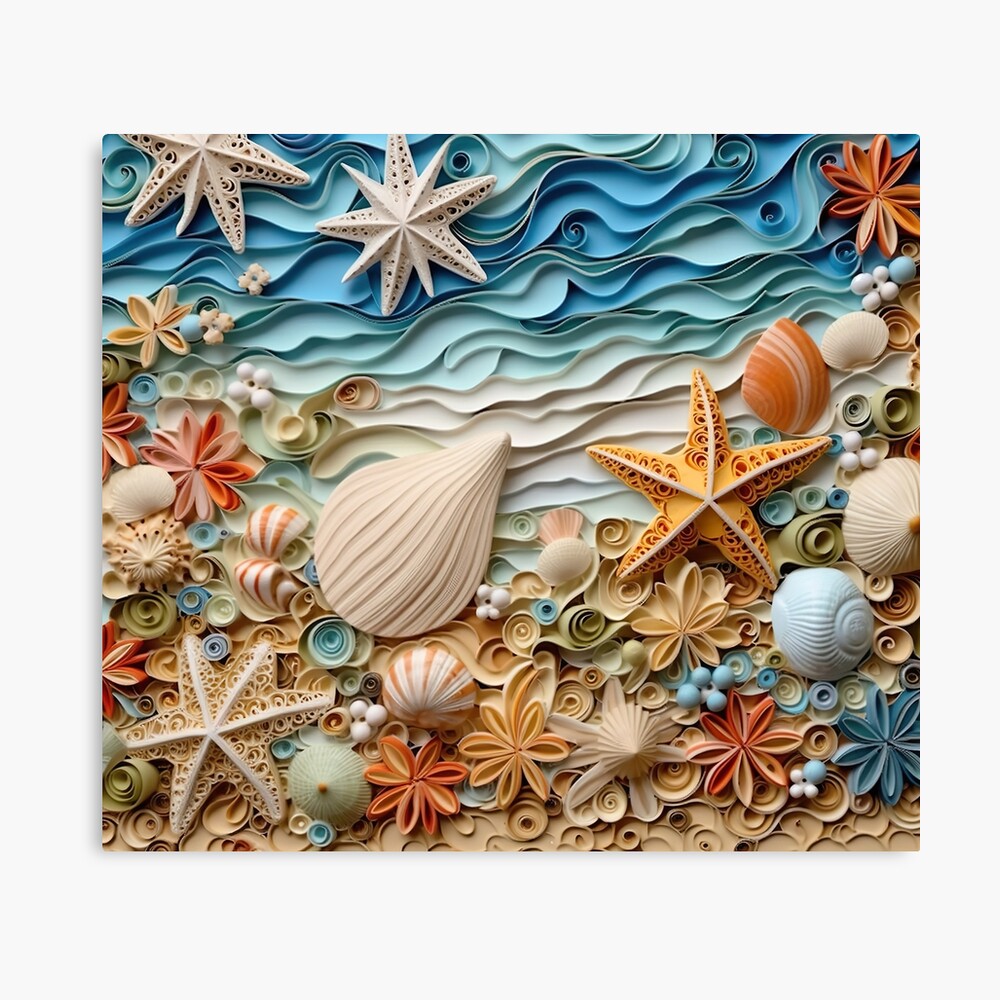 3D sea shells wall hotsell art