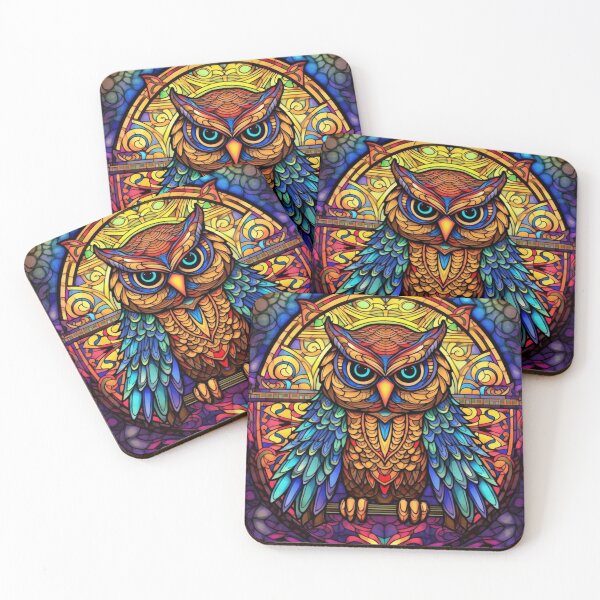 Item preview, Magical Stained Glass Owl Pattern designed and sold by Desfix.
