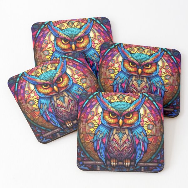 Item preview, Magical Stained Glass Owl Pattern designed and sold by Desfix.