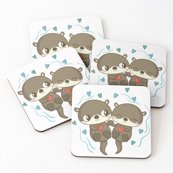 Item preview, Valentine's day animal couple otters designed and sold by SceneryStudio.
