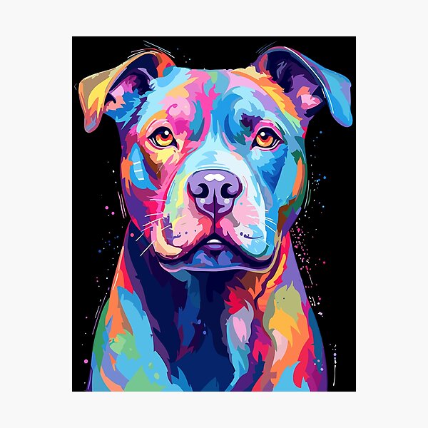 Item preview, Pitbull Terrier Paint Splatter Dog designed and sold by CraftedByKoby.