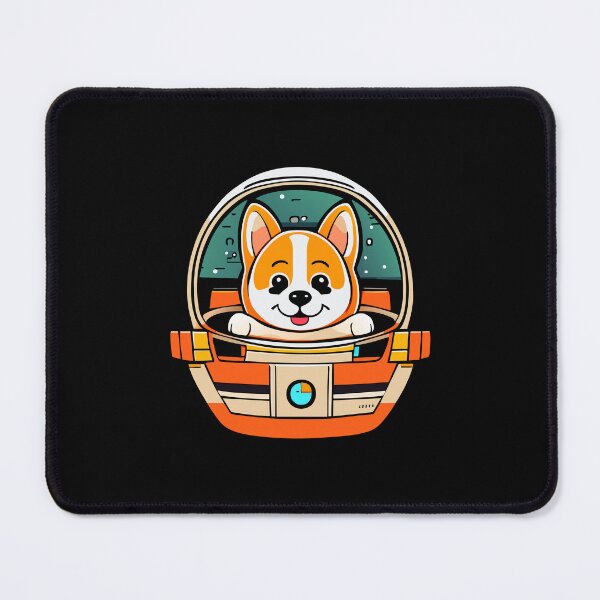 Item preview, DOGRANAUT cute puppy dog in space flying saucer spaceship funny martian designed and sold by w1ckerman.