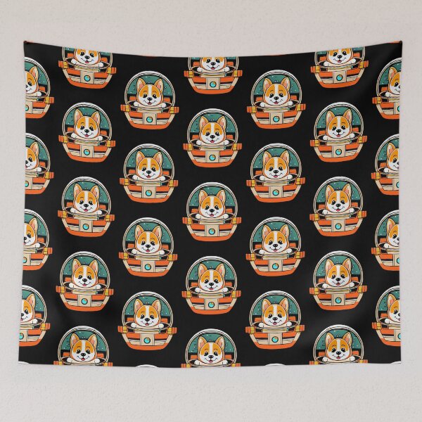 Item preview, DOGRANAUT cute puppy dog in space flying saucer spaceship funny martian  designed and sold by w1ckerman.
