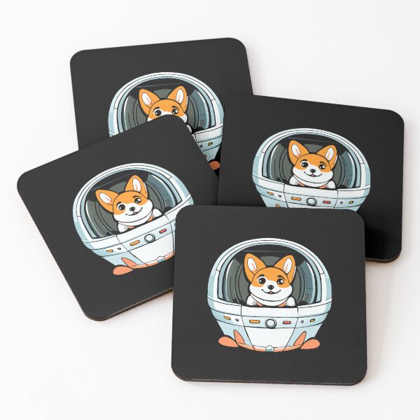 Item preview, DOGRANAUT cute puppy dog in space flying saucer spaceship funny martian  designed and sold by w1ckerman.