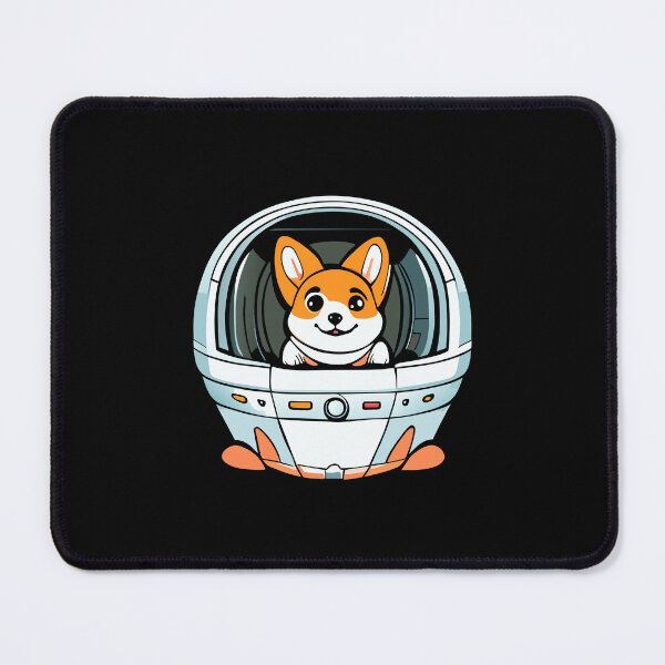 Item preview, DOGRANAUT cute puppy dog in space flying saucer spaceship funny martian designed and sold by w1ckerman.