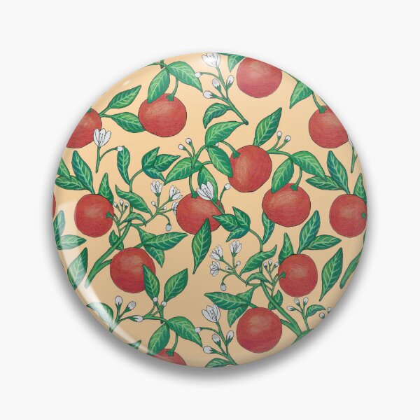 Artikelvorschau, "Hand-Painted Gouache Oranges with Vines, Leaves, and Blooms in a Gorgeous and Lush Pattern entworfen und verkauft von maddydoodlesoup.