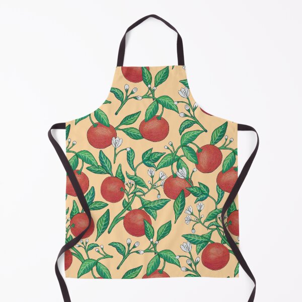 Artikelvorschau, "Hand-Painted Gouache Oranges with Vines, Leaves, and Blooms in a Gorgeous and Lush Pattern entworfen und verkauft von maddydoodlesoup.