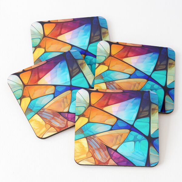 Item preview, Colorful Kaleidoscope: A Dynamic Fusion of 3D Glass Art Patterns in a Vibrant Mix designed and sold by Visual Foundry.