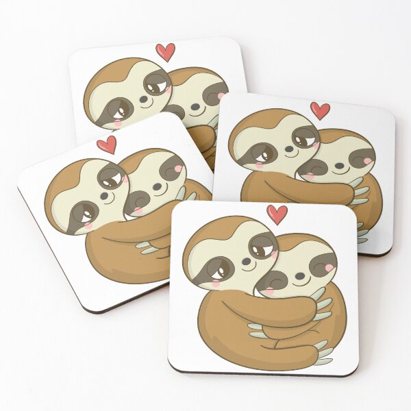 Item preview, Valentine's day animal couple sloth designed and sold by SceneryStudio.