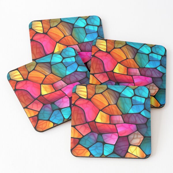 Item preview, Vibrant Glass Mosaic: A Dazzling 3D Blend of Colorful Patterns in an Artistic Kaleidoscope designed and sold by Visual Foundry.