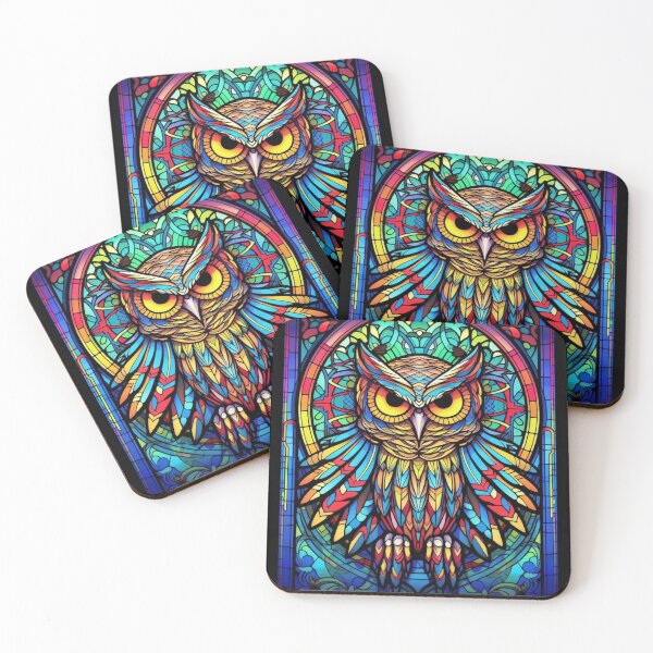 Item preview, Magical Stained Glass Owl Pattern designed and sold by Desfix.
