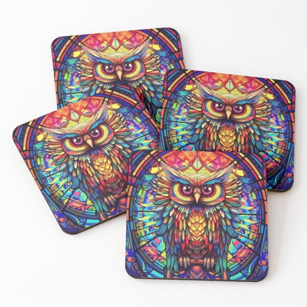 Item preview, Magical Stained Glass Owl Pattern designed and sold by Desfix.