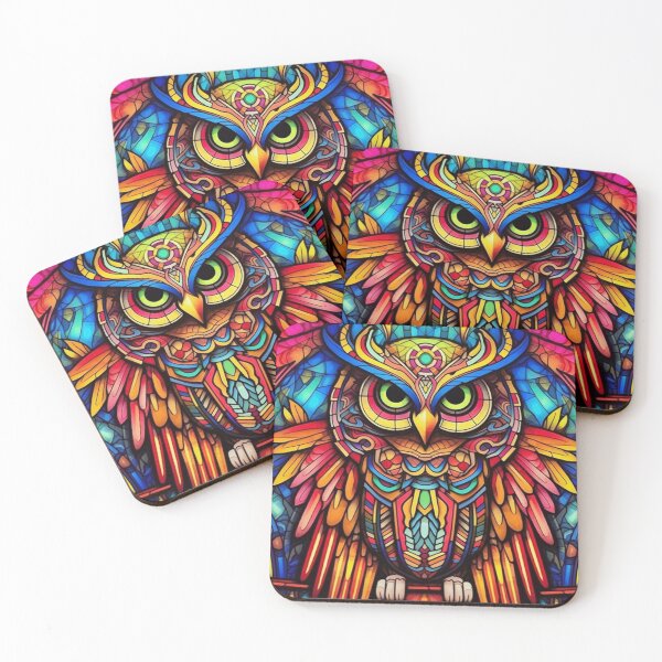 Item preview, Magical Stained Glass Owl Pattern designed and sold by Desfix.