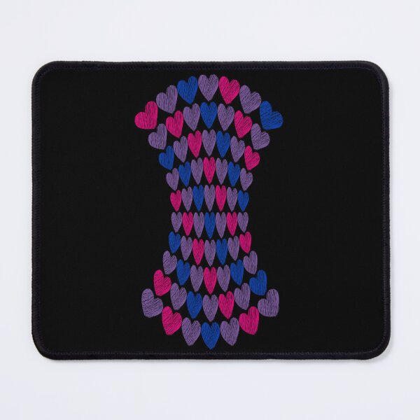 Item preview, Squeezed Bisexual Flag Hearts Pattern designed and sold by ontrendshirts.