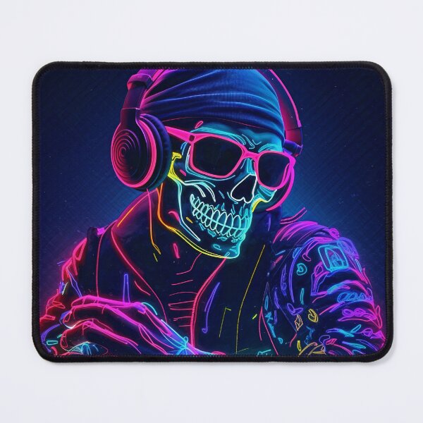 Item preview, Cool Skeleton DJ Wearing Beanie Halloween designed and sold by CoolHippoQuotes.