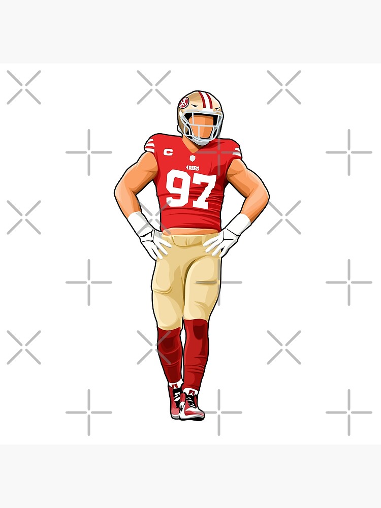 Red Retro American Football Jersey Nick Bosa #97 Jersey Custom