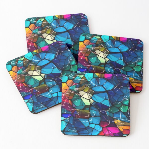 Item preview, Translucent Dreamscape: A Captivating Fusion of Colorful 3D Patterns in an Ethereal Glass Tapestry designed and sold by Visual Foundry.