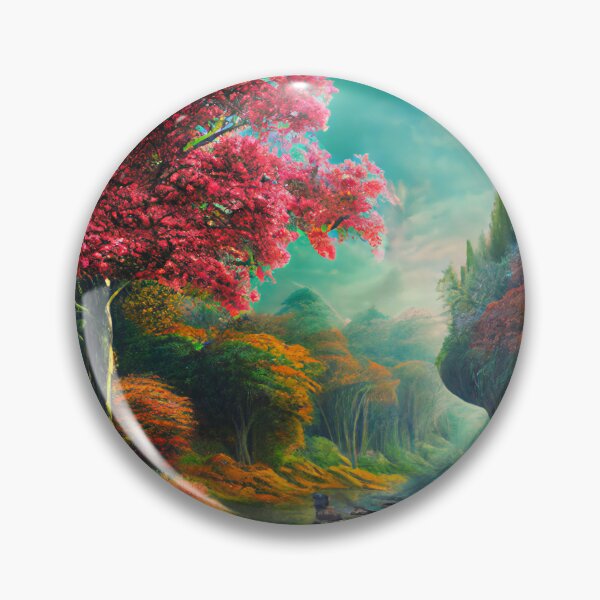 Aperçu de l'œuvre Green Landscape # 11 - Invitation au voyage créée et vendue par PinkParrotStore.