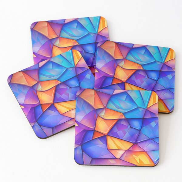 Item preview, Luminous Glass Symphony: A Hypnotic Medley of Colorful 3D Patterns in a Transcendent Mosaic designed and sold by Visual Foundry.