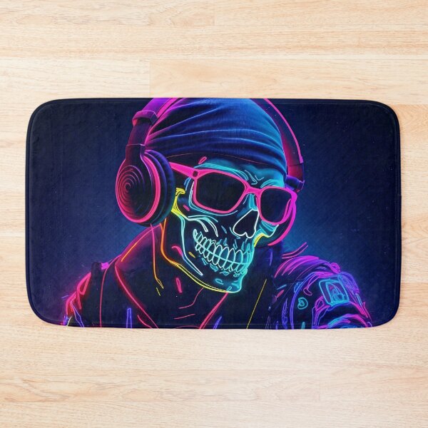 Item preview, Cool Skeleton DJ Wearing Beanie Halloween designed and sold by CoolHippoQuotes.