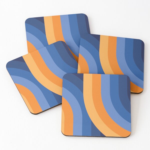 Item preview, Geometric Rainbow Pattern 1 in Navy Blue Orange designed and sold by nineFlorals.