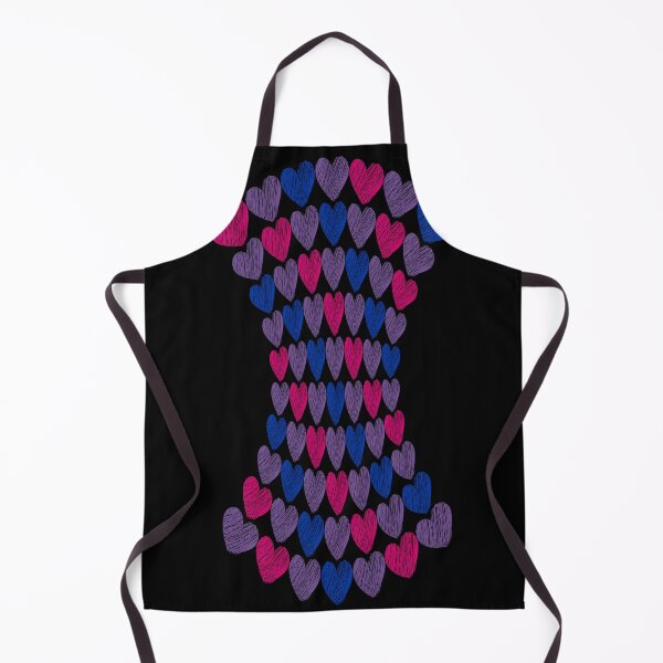 Item preview, Squeezed Bisexual Flag Hearts Pattern designed and sold by ontrendshirts.