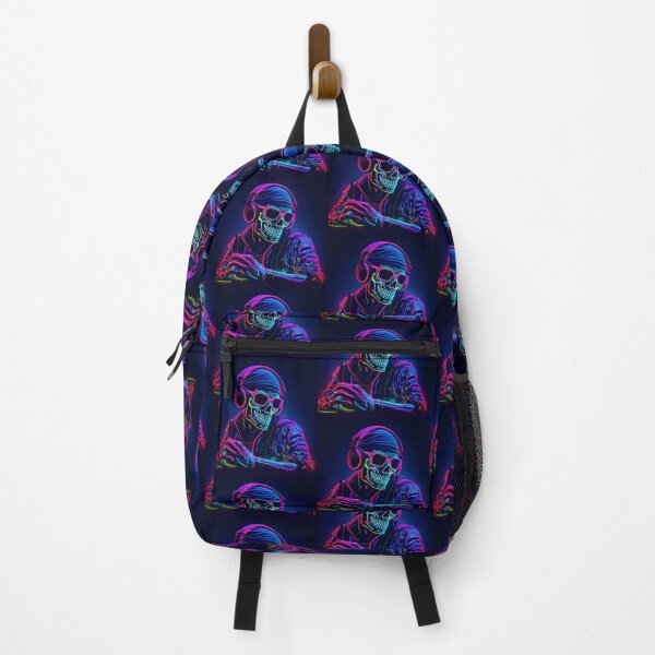 Item preview, Cool Skeleton DJ Wearing Beanie Halloween designed and sold by CoolHippoQuotes.