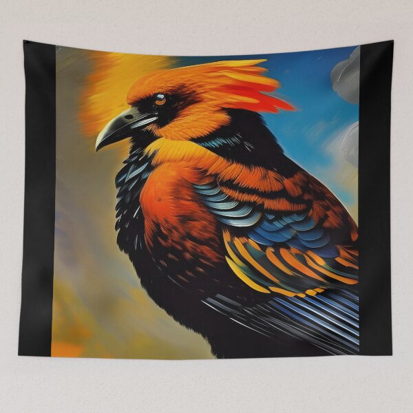 Item preview, Orange Black Bird, Ai Generated Art  designed and sold by ACC .