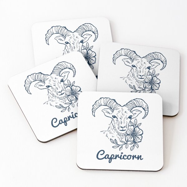 Artikelvorschau, Steinbock-Sternzeichen-Horoskop-Ziege mit Blumenzeichen und Namen entworfen und verkauft von activlifewear.
