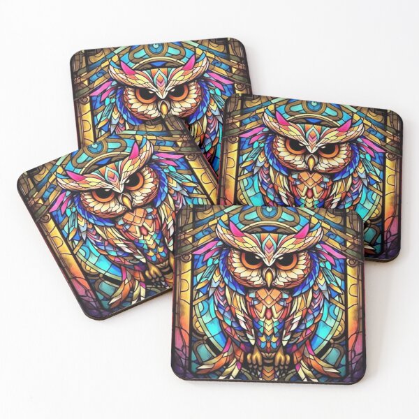 Item preview, Magical Stained Glass Owl Pattern designed and sold by Desfix.