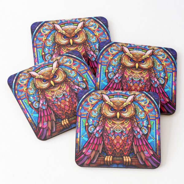 Item preview, Magical Stained Glass Owl Pattern designed and sold by Desfix.