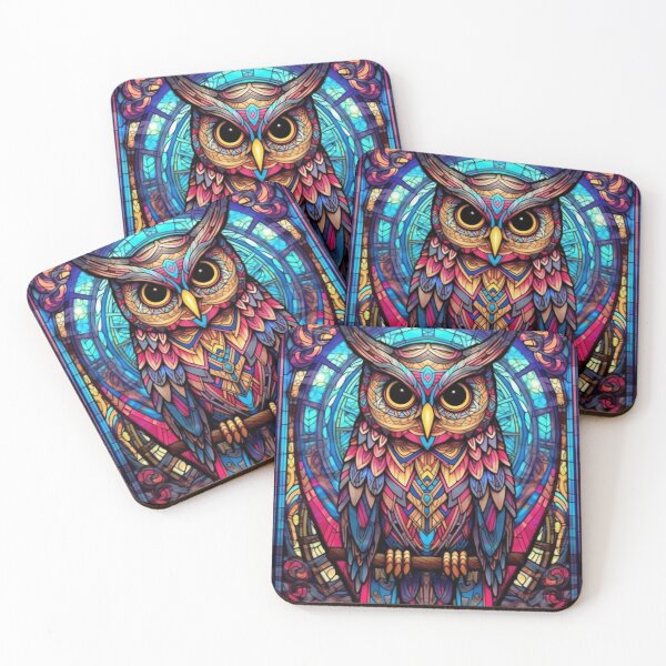Item preview, Magical Stained Glass Owl Pattern designed and sold by Desfix.