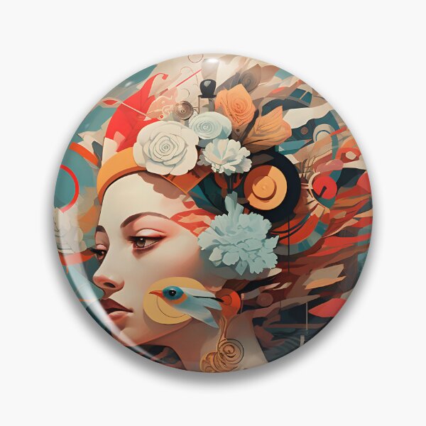 Item preview, Artistic Harmony: The Fusion of Styles in a Female Portrait designed and sold by InsaneLEDP.