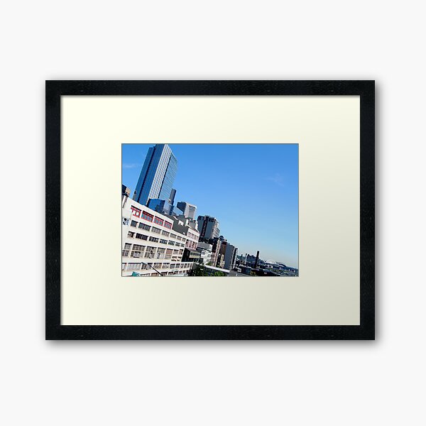 Seattle Blue Framed Art Print