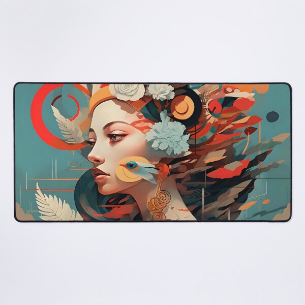 Item preview, Artistic Harmony: The Fusion of Styles in a Female Portrait designed and sold by InsaneLEDP.