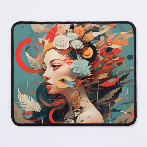 Item preview, Artistic Harmony: The Fusion of Styles in a Female Portrait designed and sold by InsaneLEDP.