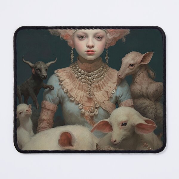 Item preview, Surreal Portrait Girl and Sheeps designed and sold by NBazilenco.