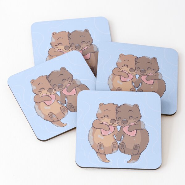 Item preview, Valentine's day animal couple otters designed and sold by SceneryStudio.
