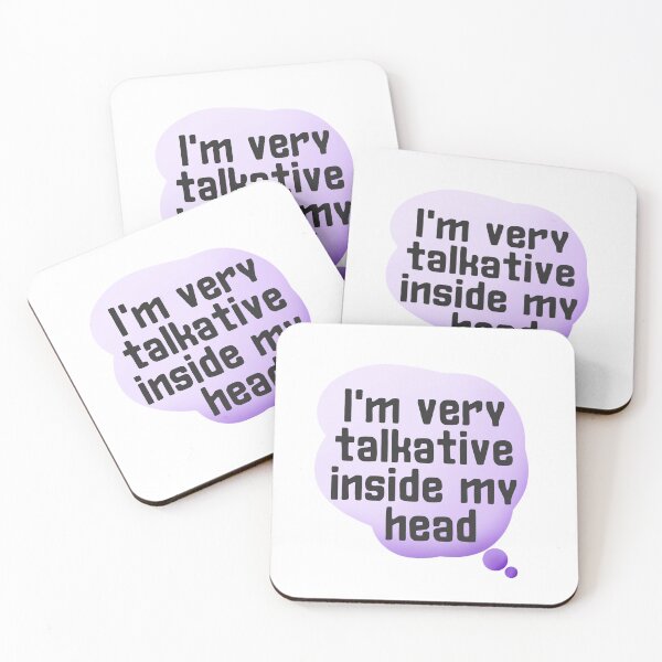 Item preview, I'm very talkative inside my head sticker by DozyJov  designed and sold by DozyJov.