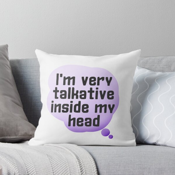 Item preview, I'm very talkative inside my head sticker by DozyJov  designed and sold by DozyJov.