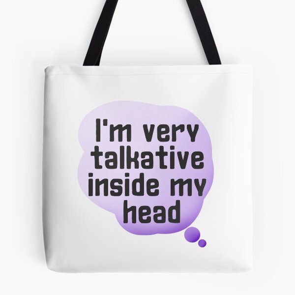 Item preview, I'm very talkative inside my head sticker by DozyJov  designed and sold by DozyJov.