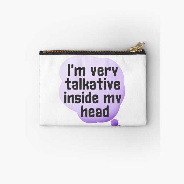 Item preview, I'm very talkative inside my head sticker by DozyJov  designed and sold by DozyJov.