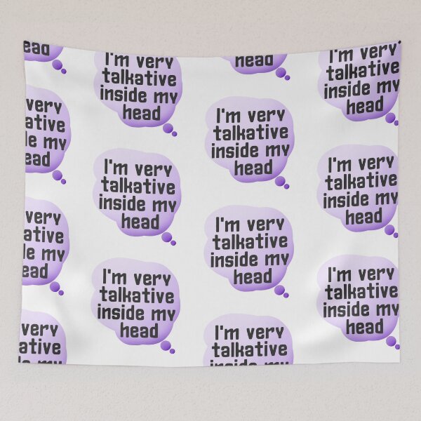 Item preview, I'm very talkative inside my head sticker by DozyJov  designed and sold by DozyJov.