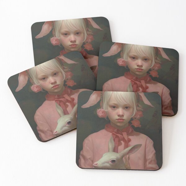 Item preview, Surreal Portrait Girl with Rabbit designed and sold by NBazilenco.