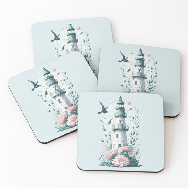 Item preview, Vintage Lighthouse and Fantasy Flowers designed and sold by urbsrepublic.