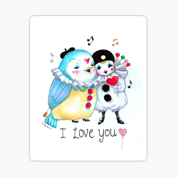 I love you Pierrott Sticker